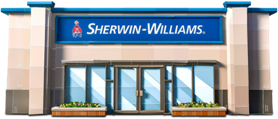 A photo of a Sherwin Williams store front